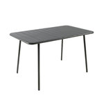 CONCEPT USINE Table de jardin 4 à 6 places 120cm gris foncé BERGAME
