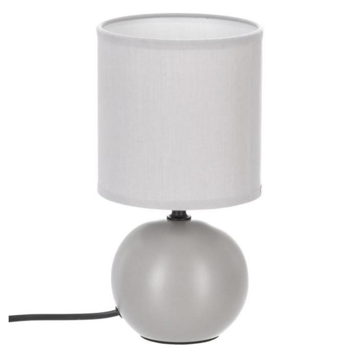 ATMOSPHERA Lampe à Poser Céramique  Boule  25cm Gris Mat