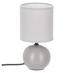 ATMOSPHERA Lampe à Poser Céramique  Boule  25cm Gris Mat