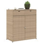 Voir la diapositive 4 : VIDAXL Armoire de rangement jardin beige 105x55x113 cm resine tressee