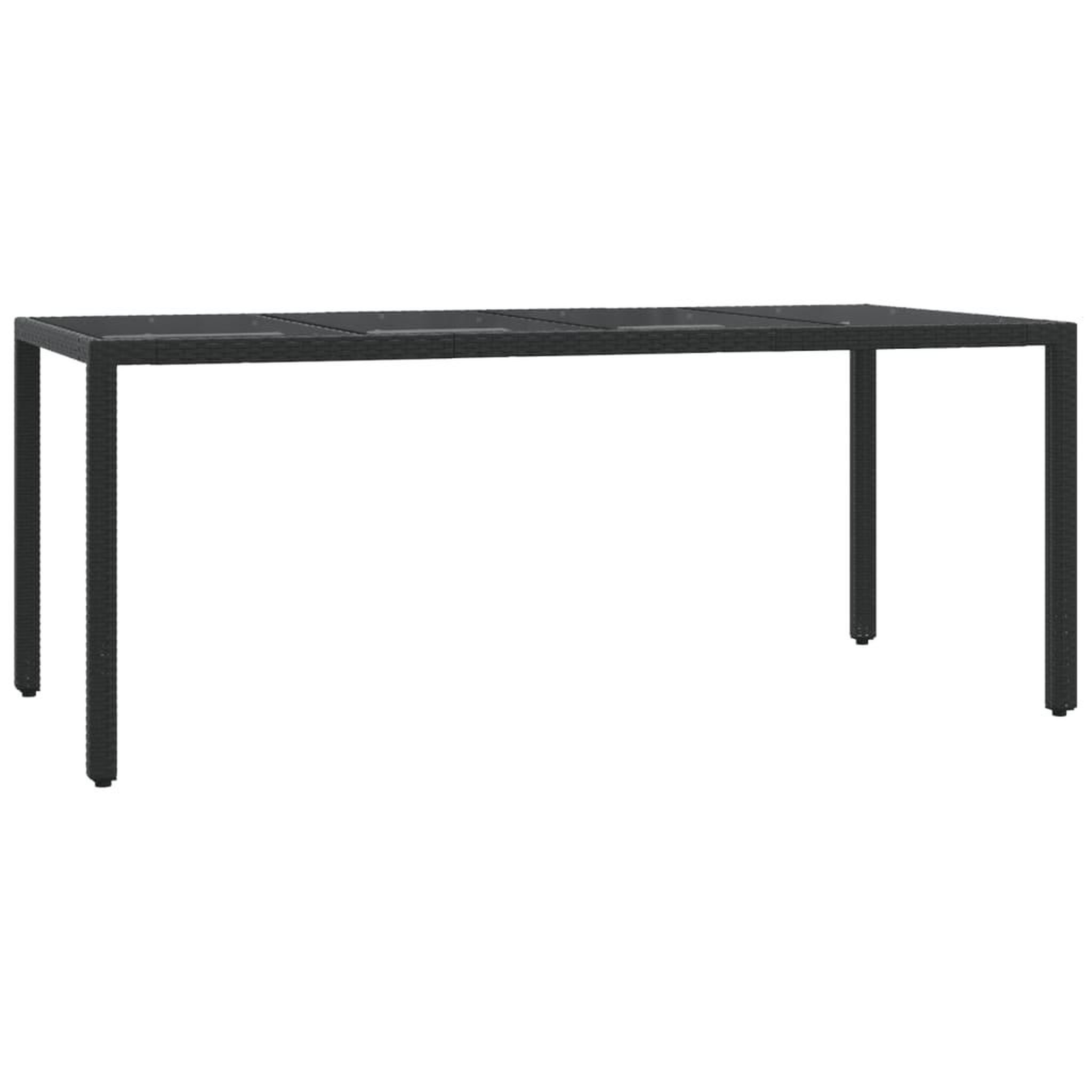 Voir la diapositive 4 : VIDAXL Ensemble a manger de jardin coussins 7pcs Noir Resine tressee