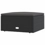 Voir la diapositive 2 : VIDAXL Tabouret de jardin avec coussin noir resine tressee