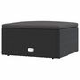 Voir la diapositive 2 : VIDAXL Tabouret de jardin avec coussin noir resine tressee
