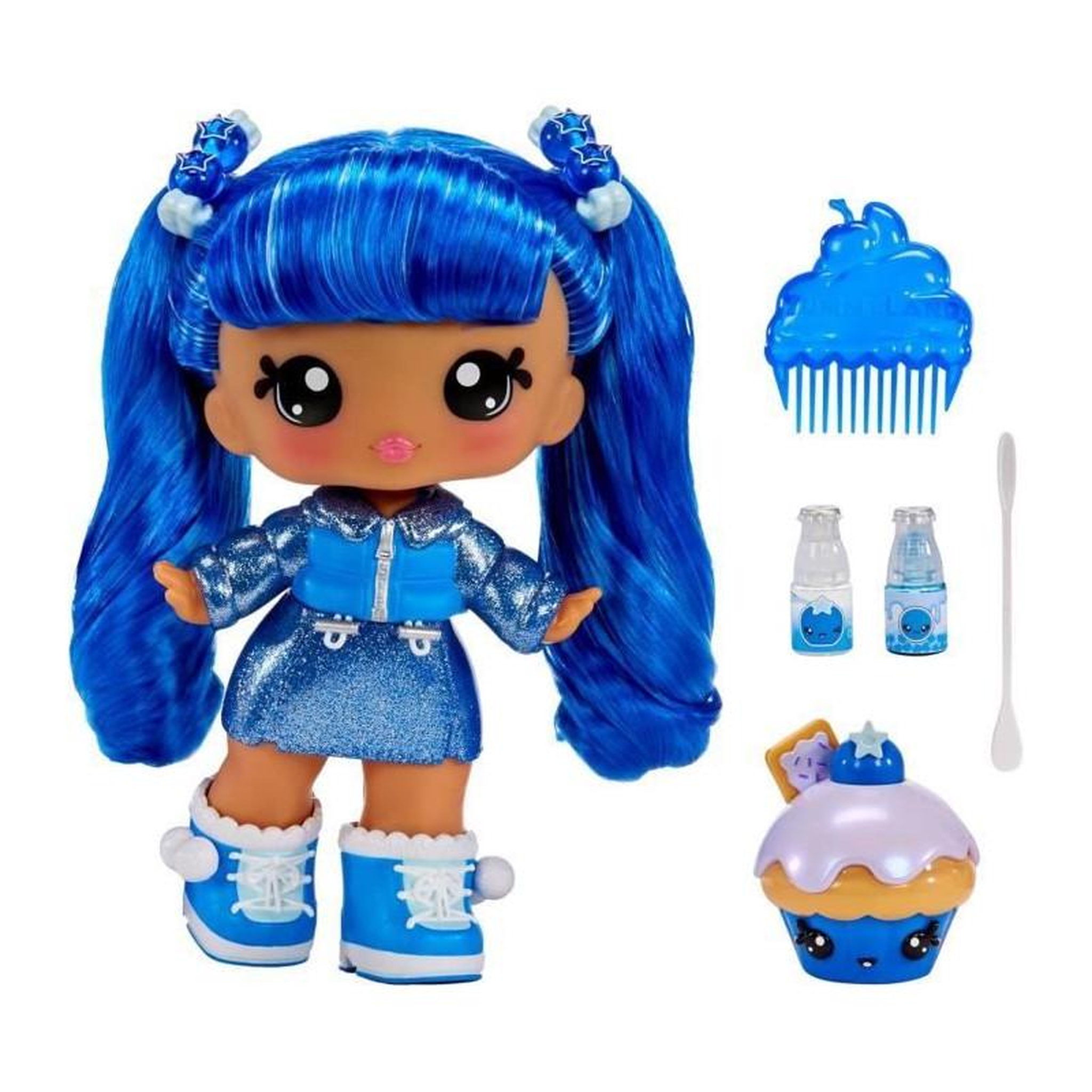 L.O.L. SURPRISE! Yummiland - Grande poupée 25 cm a coiffer et câliner - Animal de compagnie + baumes a levre parfumé - Rory - Des 4ans