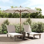 VIDAXL Parasol de jardin avec mat en bois sable 299x240 cm