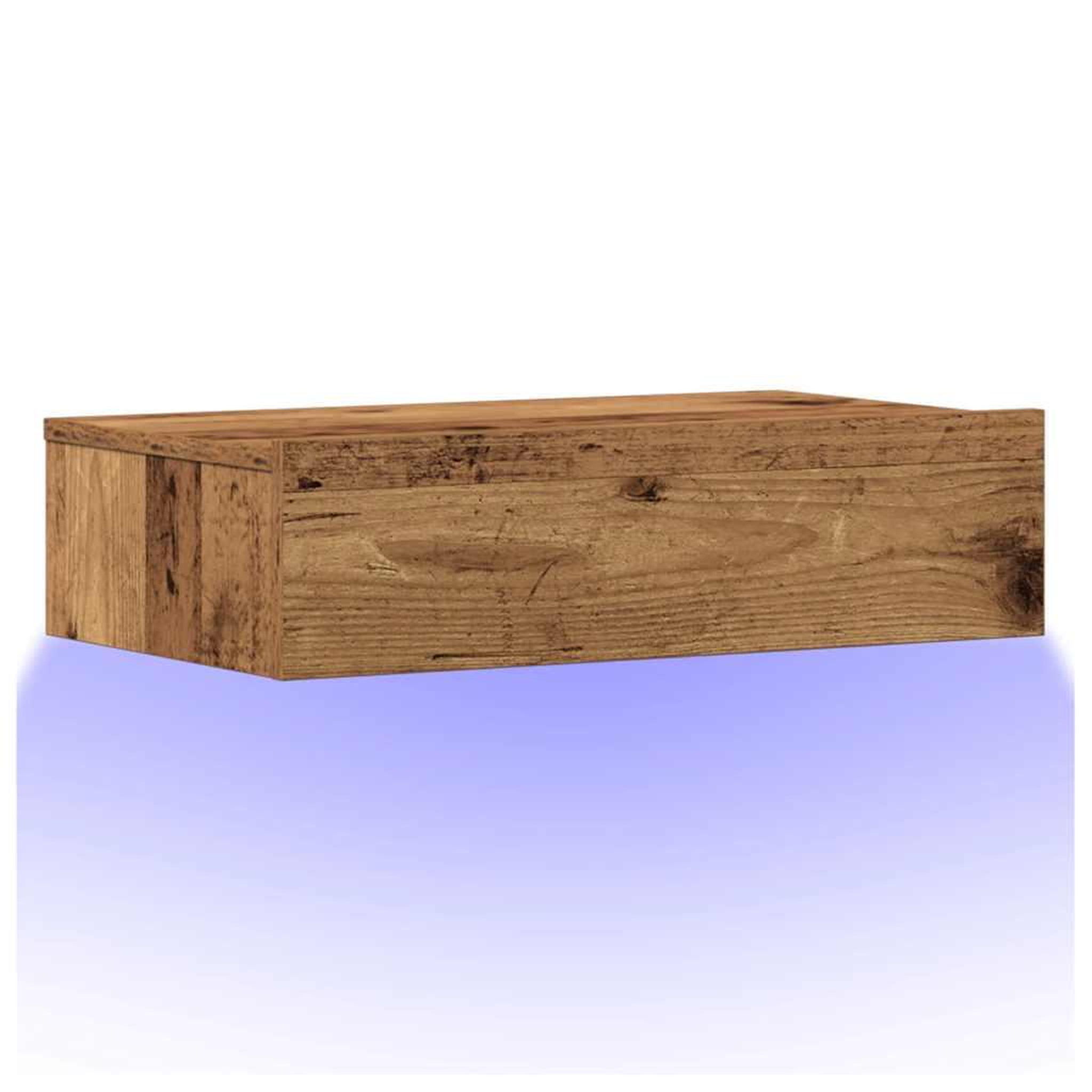 Voir la diapositive 3 : VIDAXL Table de chevet vieux bois 60x35 cm bois d'ingenierie