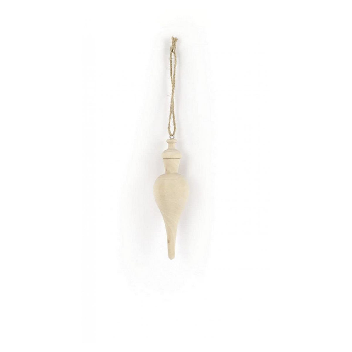 Graine créative Boule pointe a suspendre bois 50x110x50mm