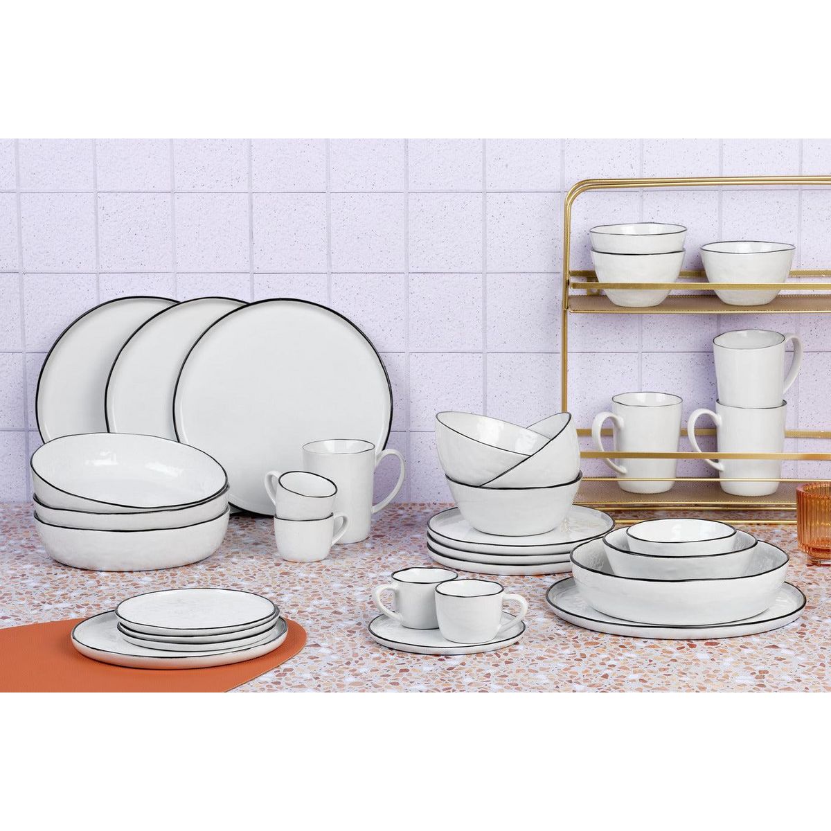 BJORN Service Complet PURE - 32 pièces - Blanc Neige