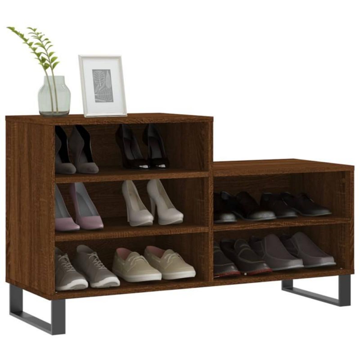 VIDAXL Armoire à chaussures Chêne marron 102x36x60cm Bois d ingénierie