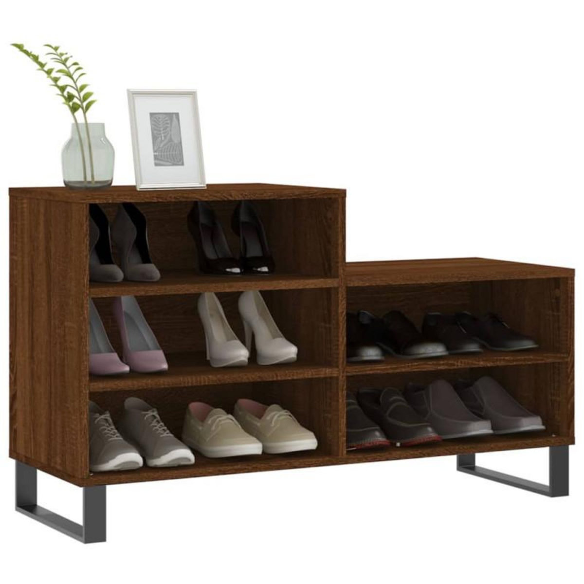 VIDAXL Armoire à chaussures Chêne marron 102x36x60cm Bois d ingénierie