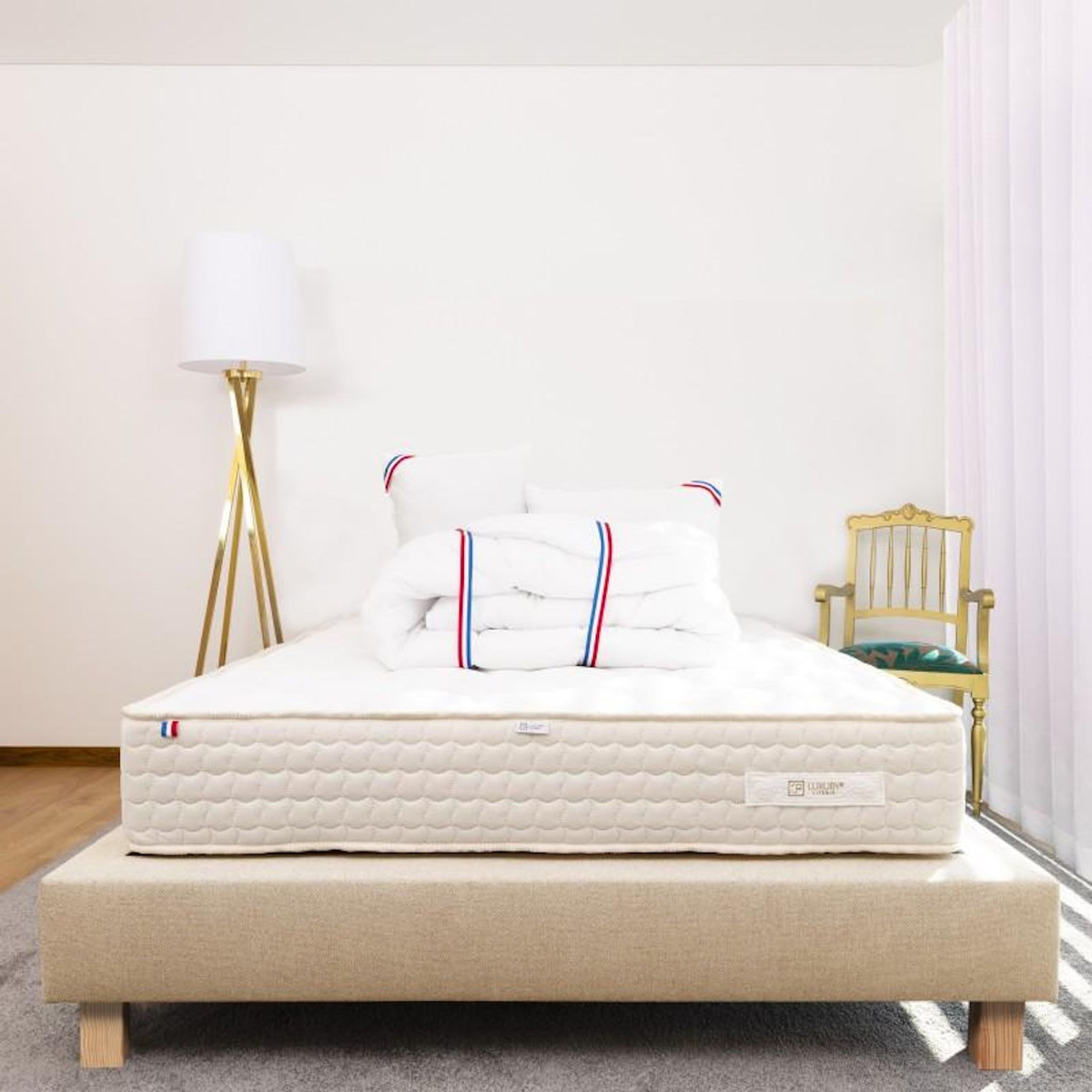 LUXURY LITERIE Ensemble literie mousse, Sublime Ferme, Beige