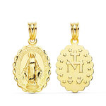 L'ATELIER D'AZUR Pendentif - Médaille Vierge Miraculeuse Or Jaune - Chaîne Offerte