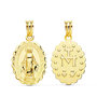 Voir la diapositive 1 : L'ATELIER D'AZUR Pendentif - Médaille Vierge Miraculeuse Or Jaune - Chaîne Offerte