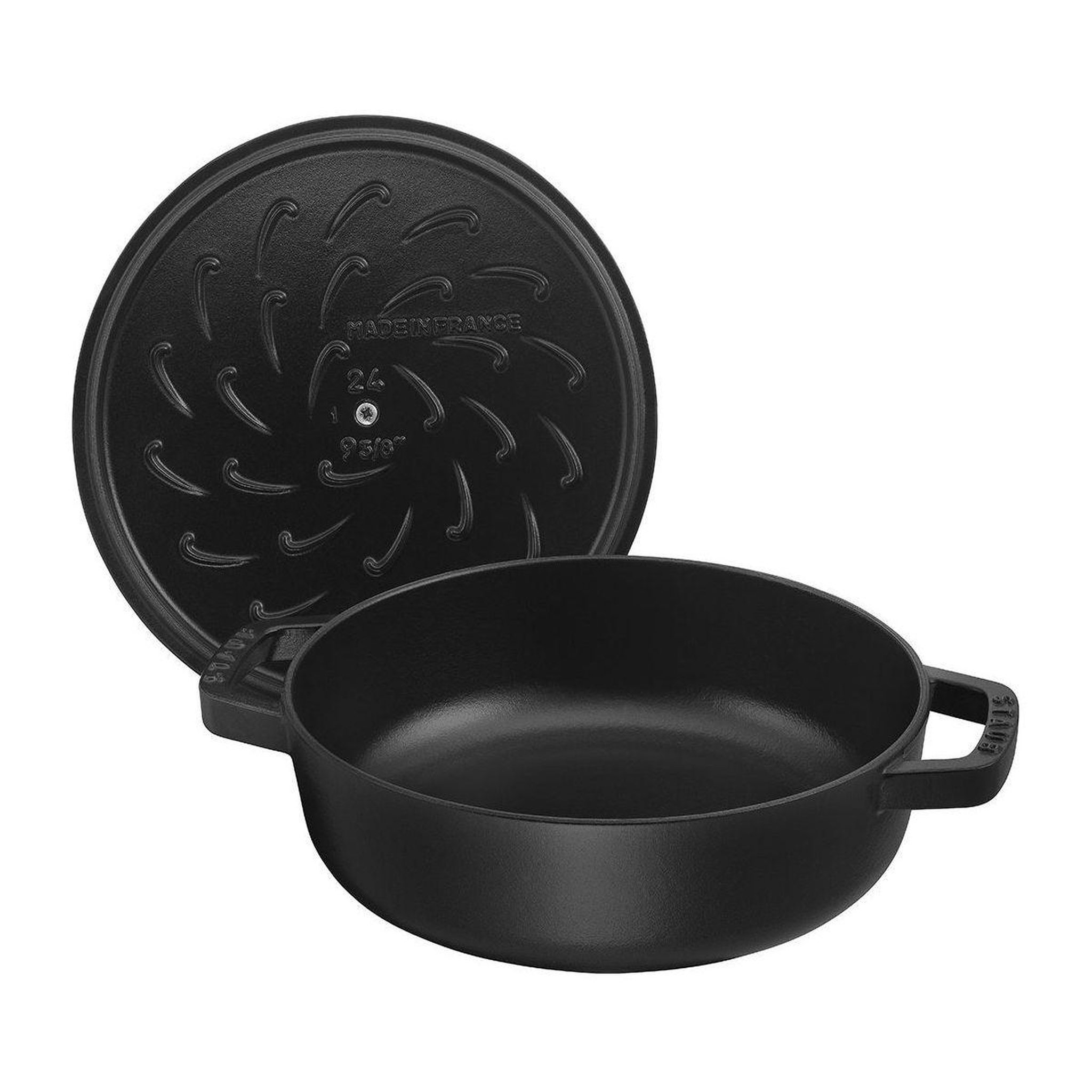 Voir la diapositive 2 : Staub Sauteuse Chistera 28cm noir mat