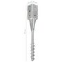 Voir la diapositive 6 : VIDAXL Piquets au sol 2 pcs Argente 10x10x57 cm Acier galvanise