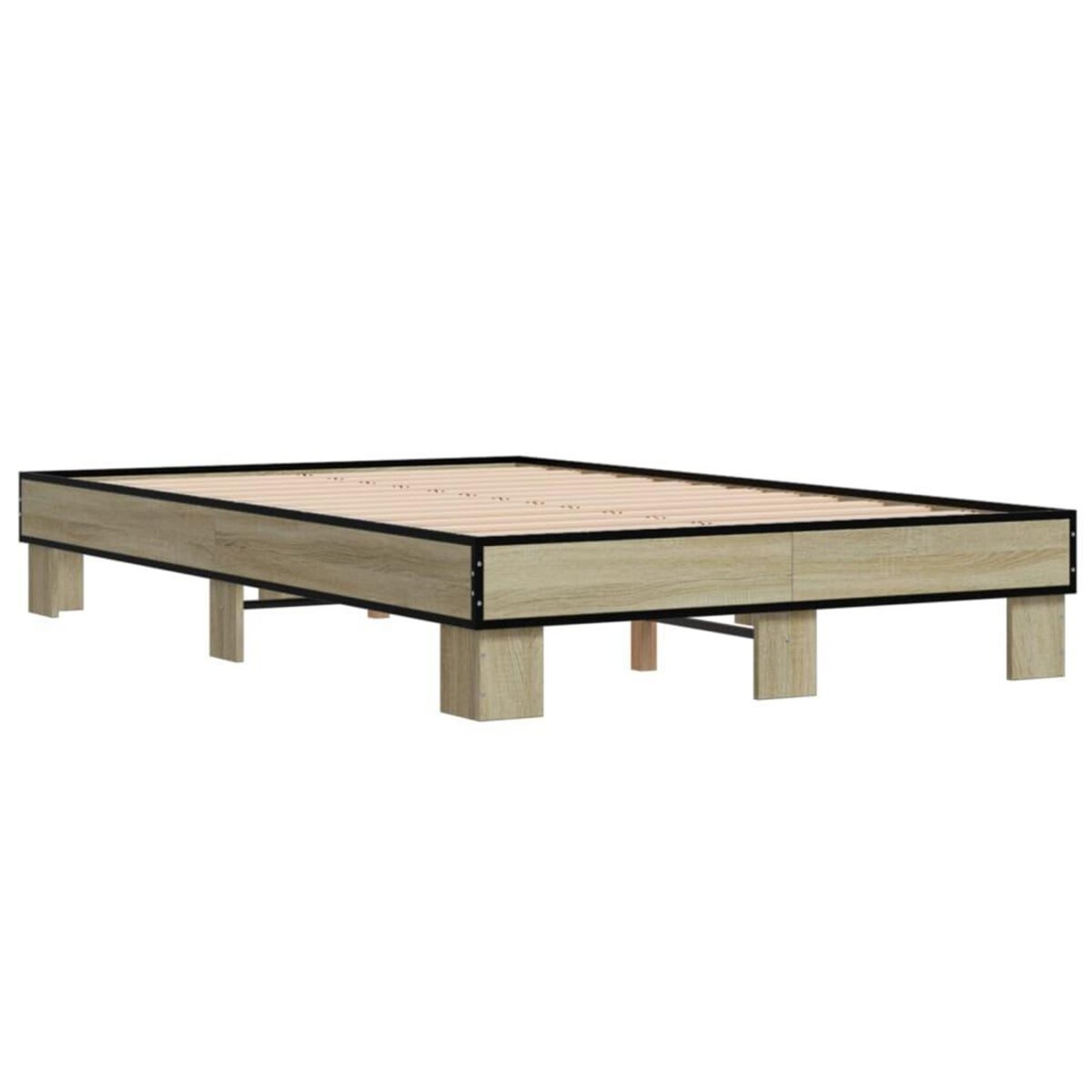 VIDAXL Cadre de lit sans matelas chene sonoma 120x190 cm