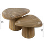 Voir la diapositive 6 : LISA DESIGN Dayo - lot de 2 tables basses gigognes - en bois massif de manguier - 93 et 76 cm