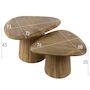 Voir la diapositive 6 : LISA DESIGN Dayo - lot de 2 tables basses gigognes - en bois massif de manguier - 93 et 76 cm