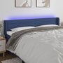 Voir la diapositive 1 : VIDAXL Tete de lit a LED Bleu 203x16x78/88 cm Tissu
