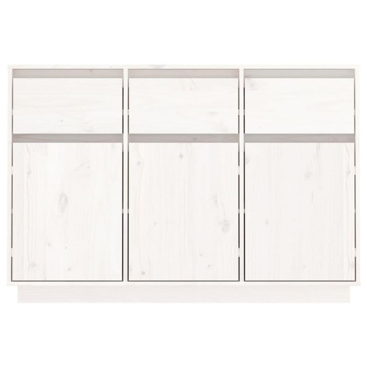 VIDAXL Buffet blanc 110x34x75 cm bois massif de pin