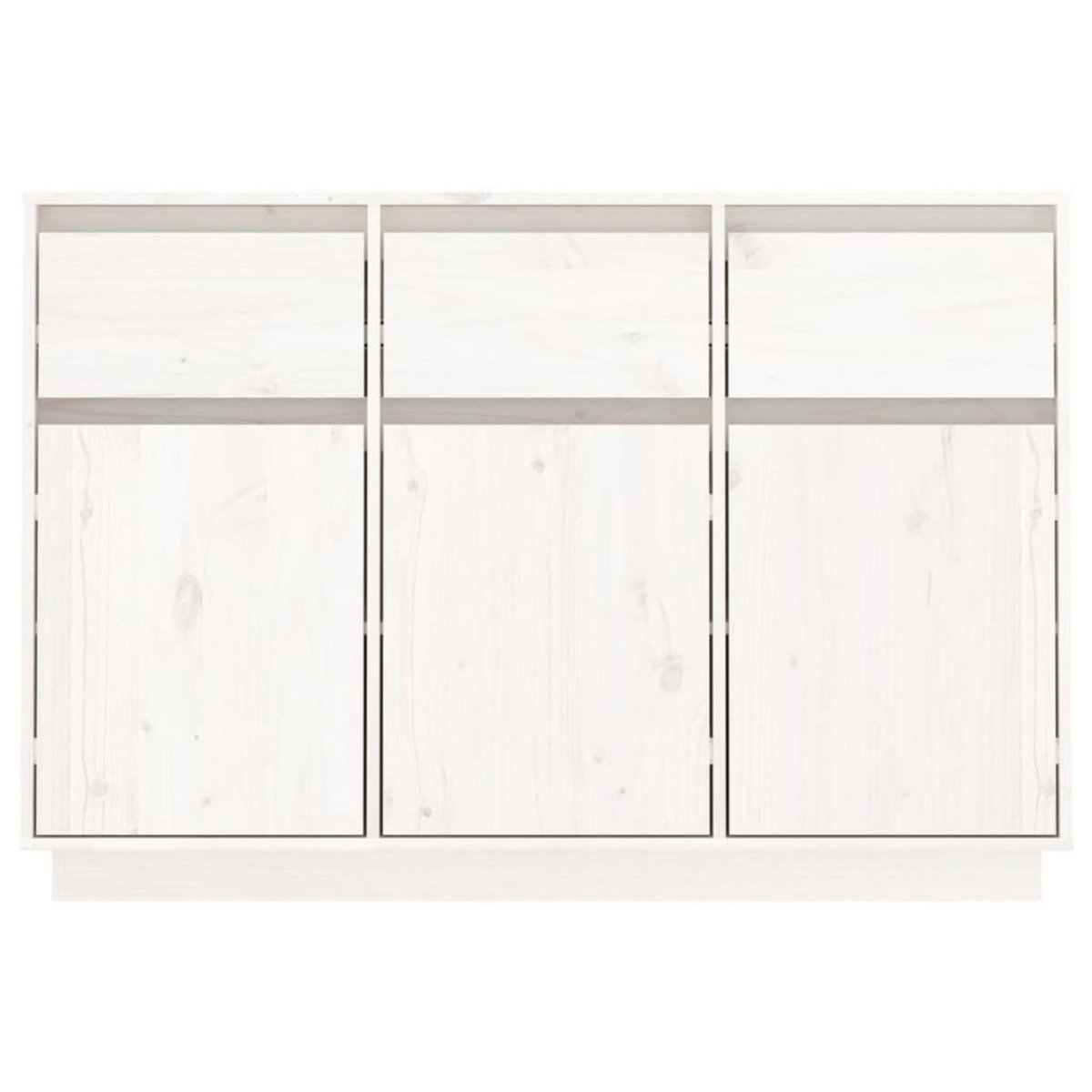 VIDAXL Buffet blanc 110x34x75 cm bois massif de pin