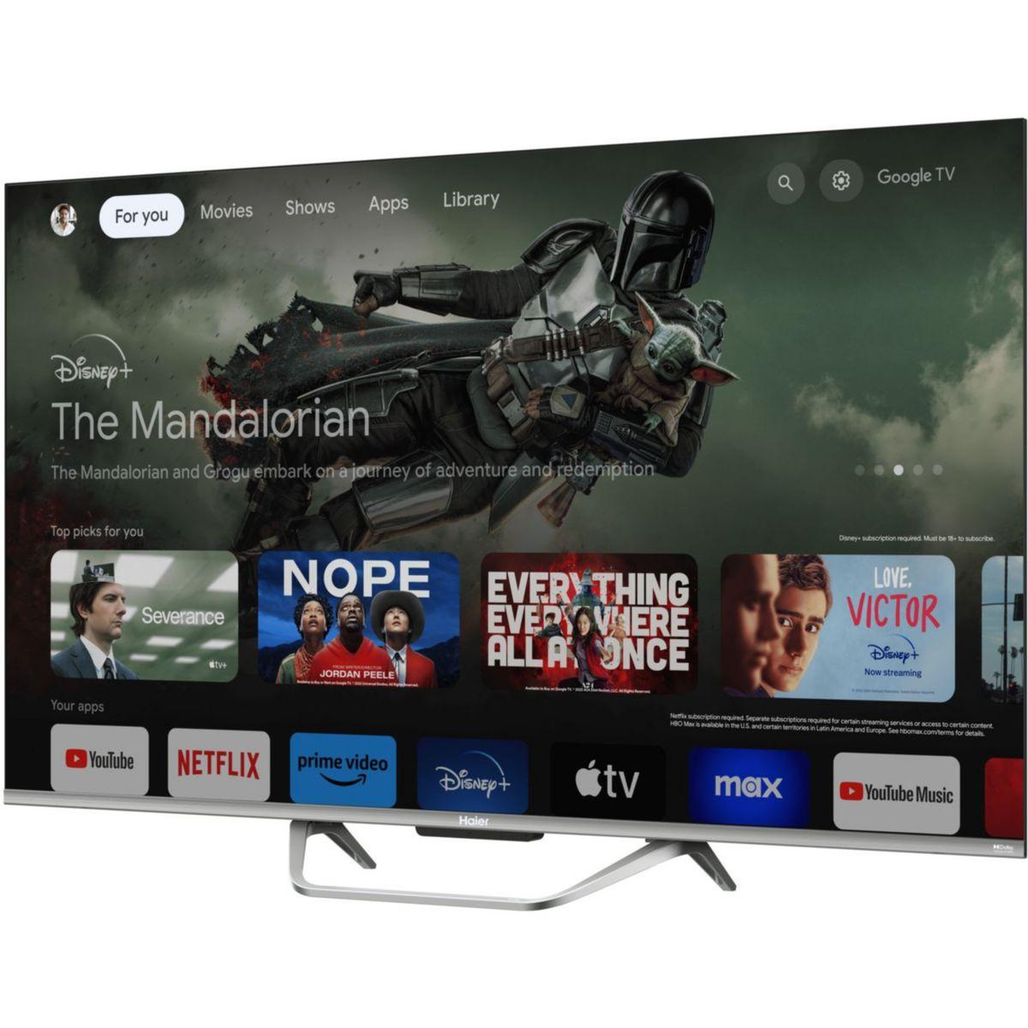 Voir la diapositive 2 : HAIER Tv qled h55q80fux (2026) 55  (140 cm)