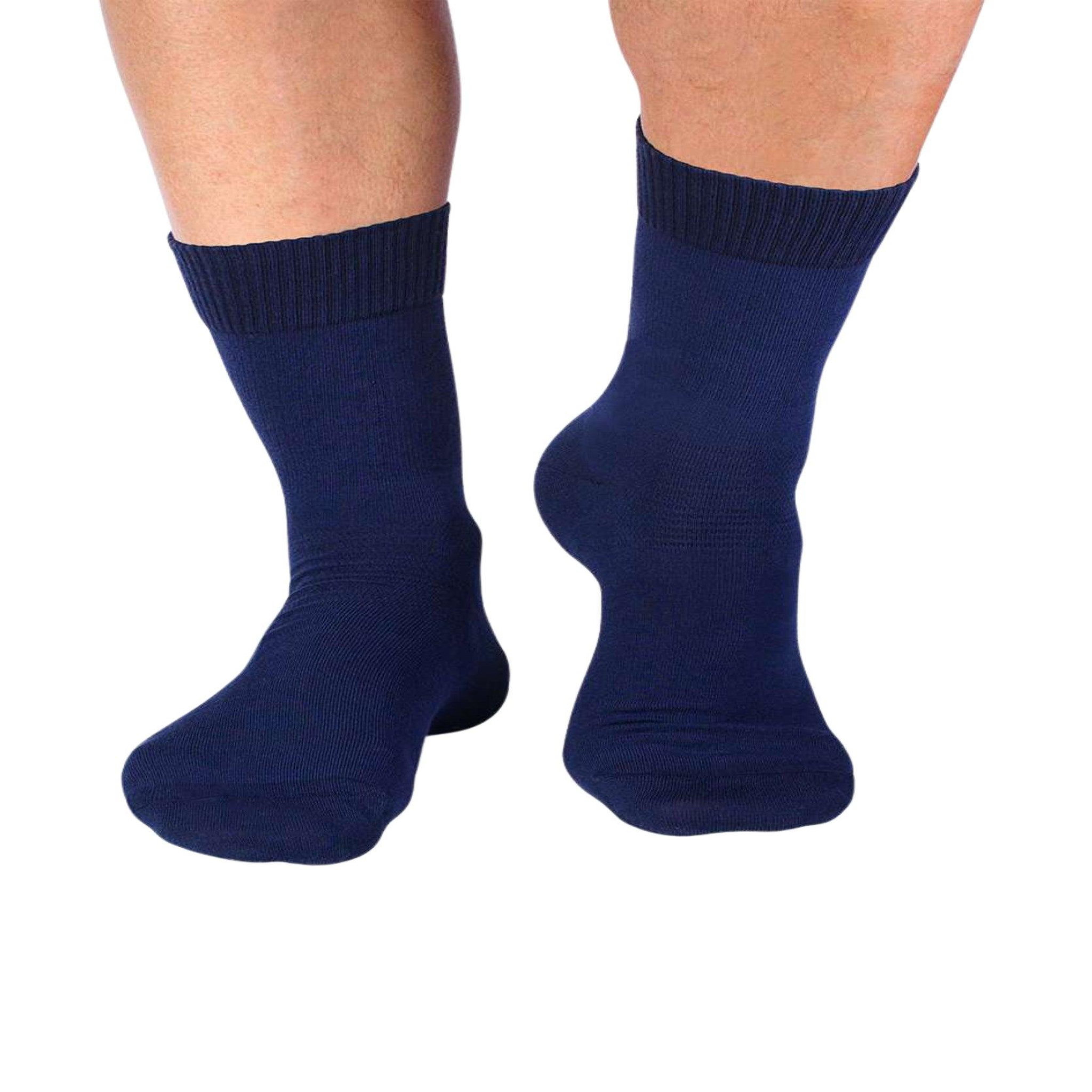 Voir la diapositive 2 : PIRIN HILL Chaussettes pour diabétiques - bleu marine