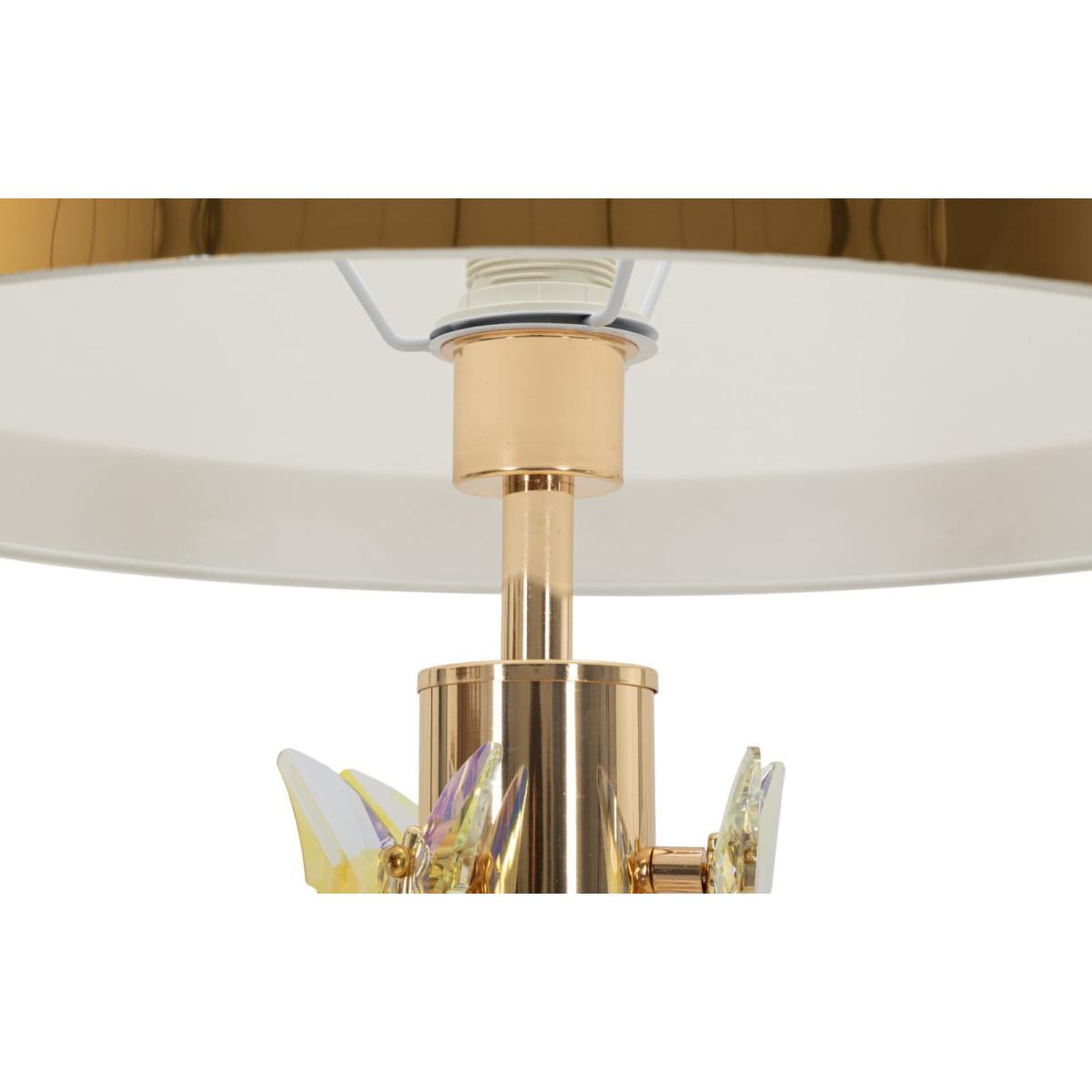 Voir la diapositive 2 : Paris Prix Lampadaire design  gold butterfly  157cm or & blanc