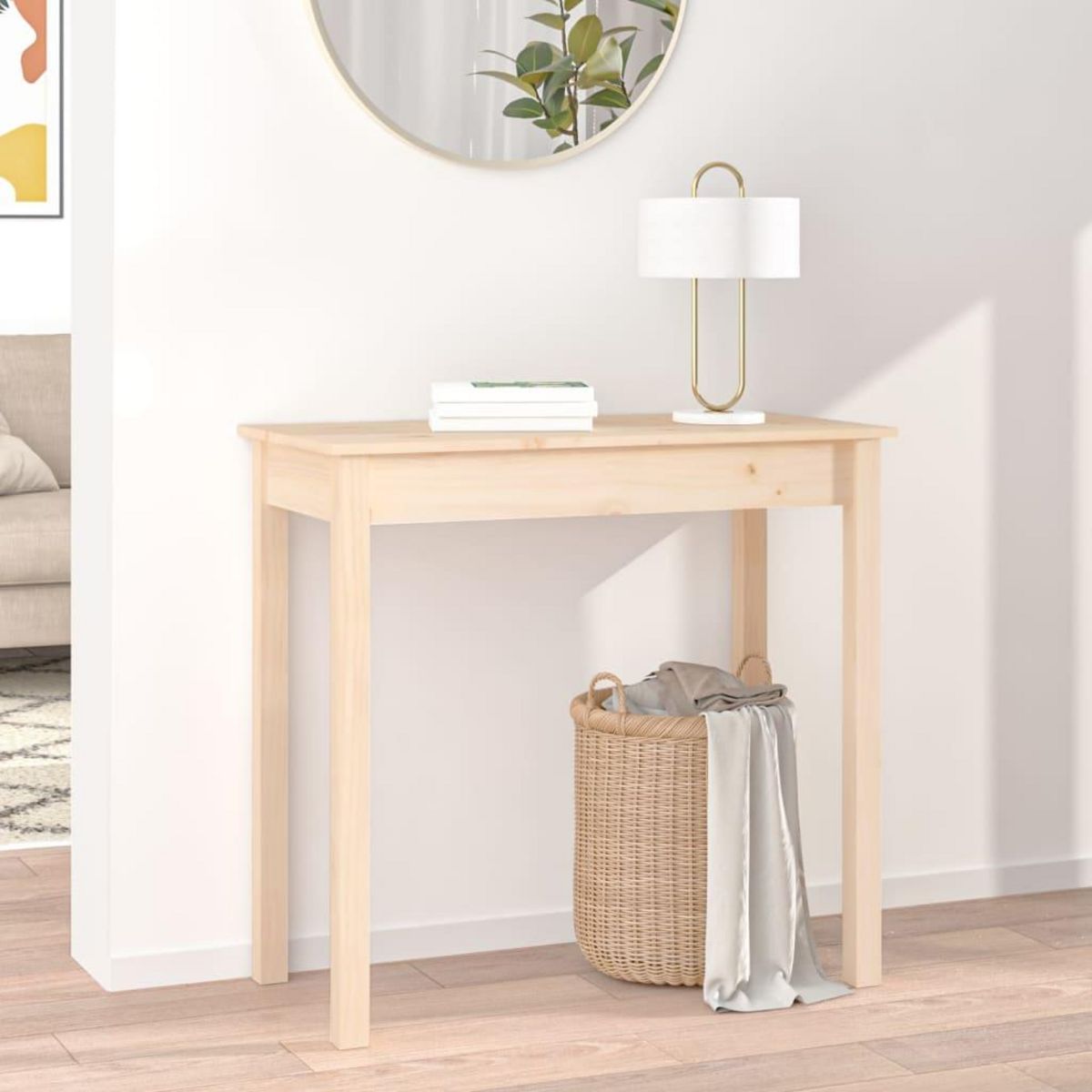VIDAXL Table console 80x40x75 cm Bois massif de pin