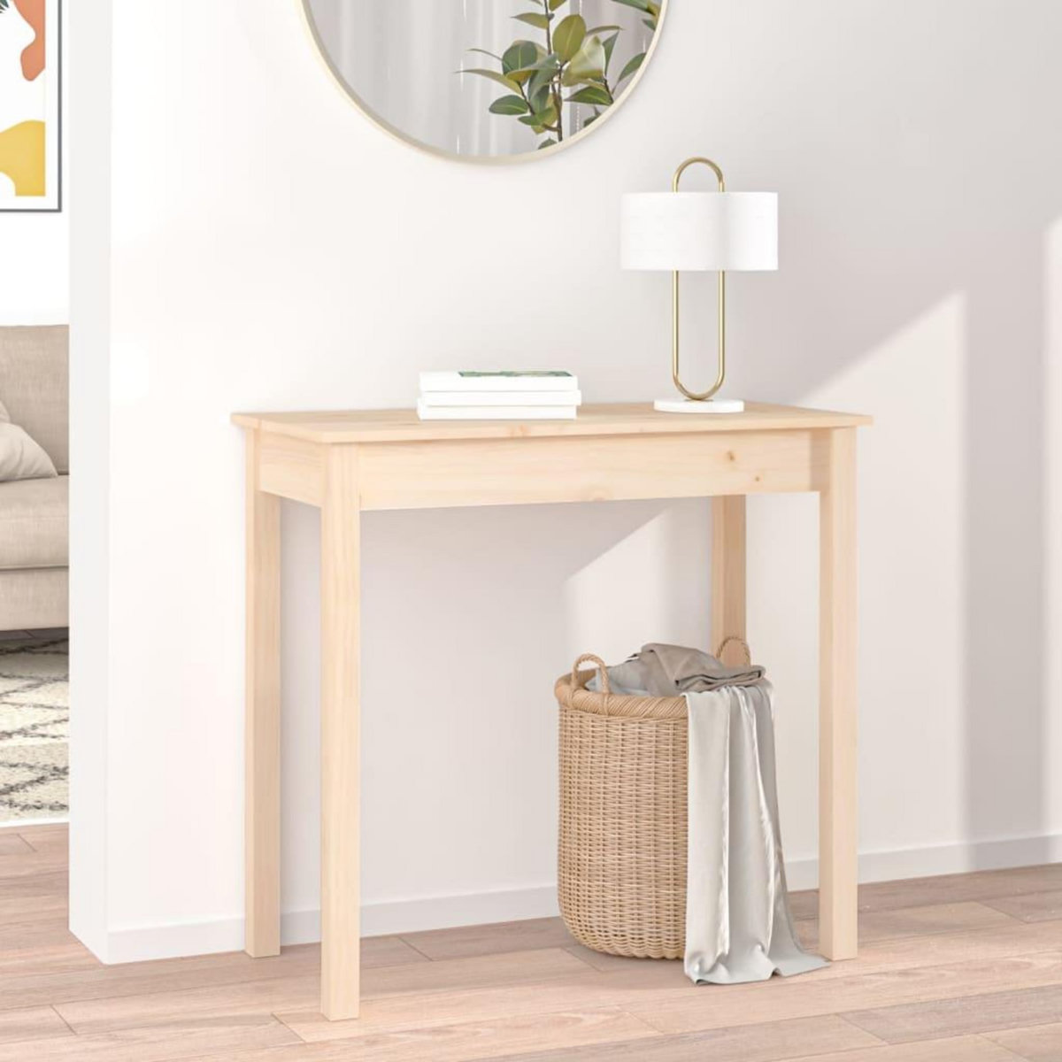 VIDAXL Table console 80x40x75 cm Bois massif de pin