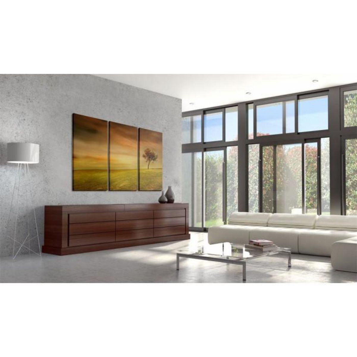 Paris Prix Tableau Imprimé  Arbre Seul dans la Prairie