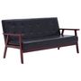 Voir la diapositive 4 : VIDAXL Ensemble de canapes 3 pcs noir similicuir