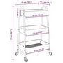 Voir la diapositive 6 : VIDAXL Chariot de rangement a 3 niveaux rose 42x41,5x77 cm acier