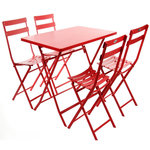 HESPERIDE Salon de jardin 4 places Greensboro - Groseille - Hespéride