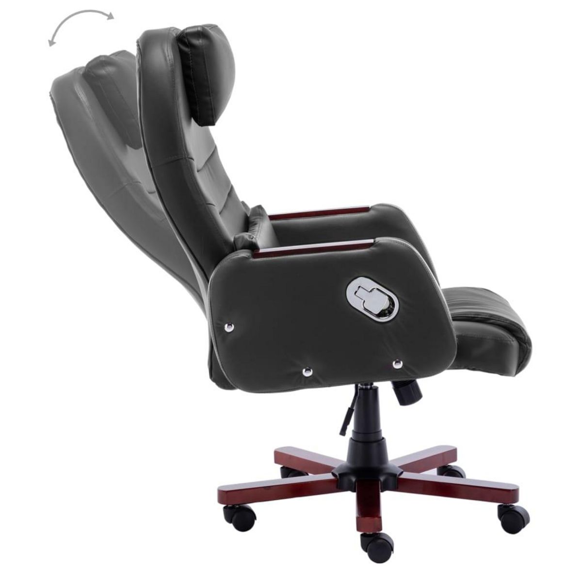 VIDAXL Chaise de bureau Noir Similicuir