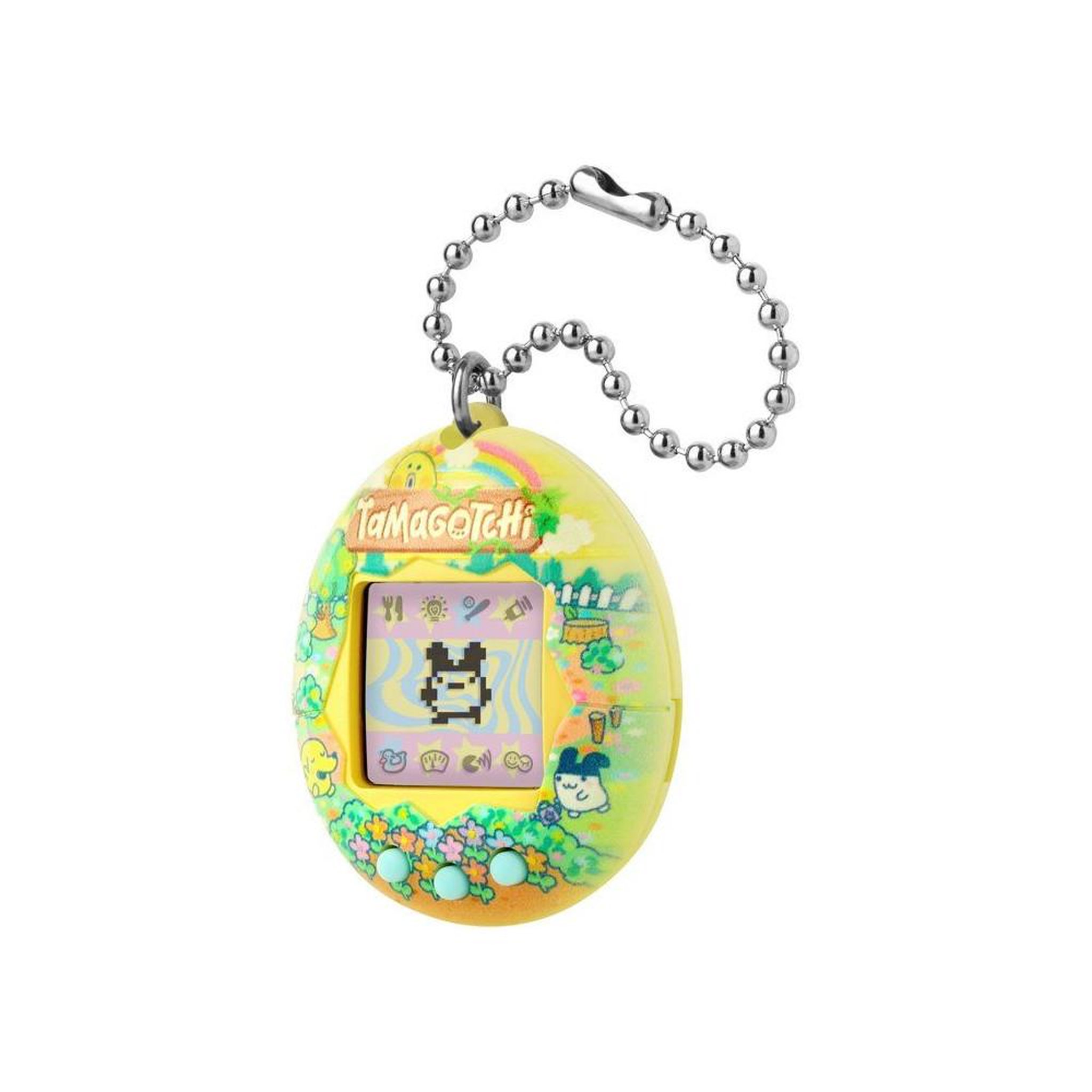 Voir la diapositive 2 : Jeu portable animal virtuel Tamagotchi Flower Garden Gen2, écran LCD rétroéclairé monochrome, jeu interactif et chaîne porte-clés