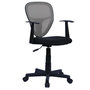 Voir la diapositive 1 : IDIMEX Chaise de bureau enfant STUDIO fauteuil pivotant et ergonomique avec accoudoirs, siège à roulettes hauteur réglable, mesh noir/gris