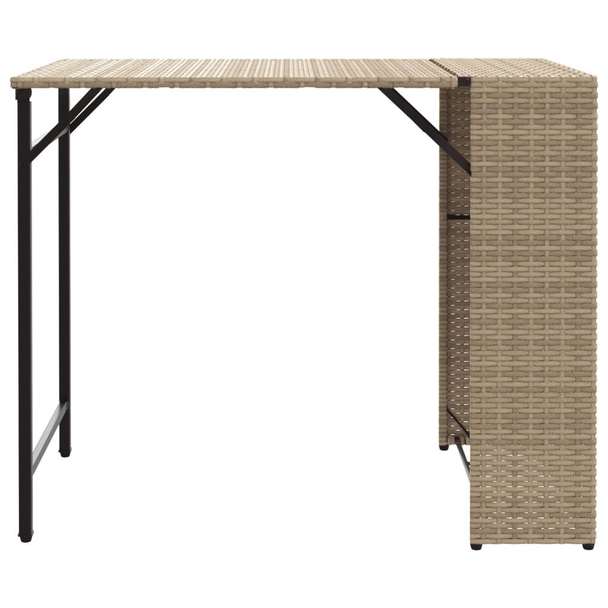 Voir la diapositive 5 : VIDAXL Ensemble a manger de jardin 5 pcs pliable beige resine tressee