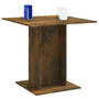 Voir la diapositive 3 : VIDAXL Table a dîner Chene fume 80x80x75 cm Bois d'ingenierie