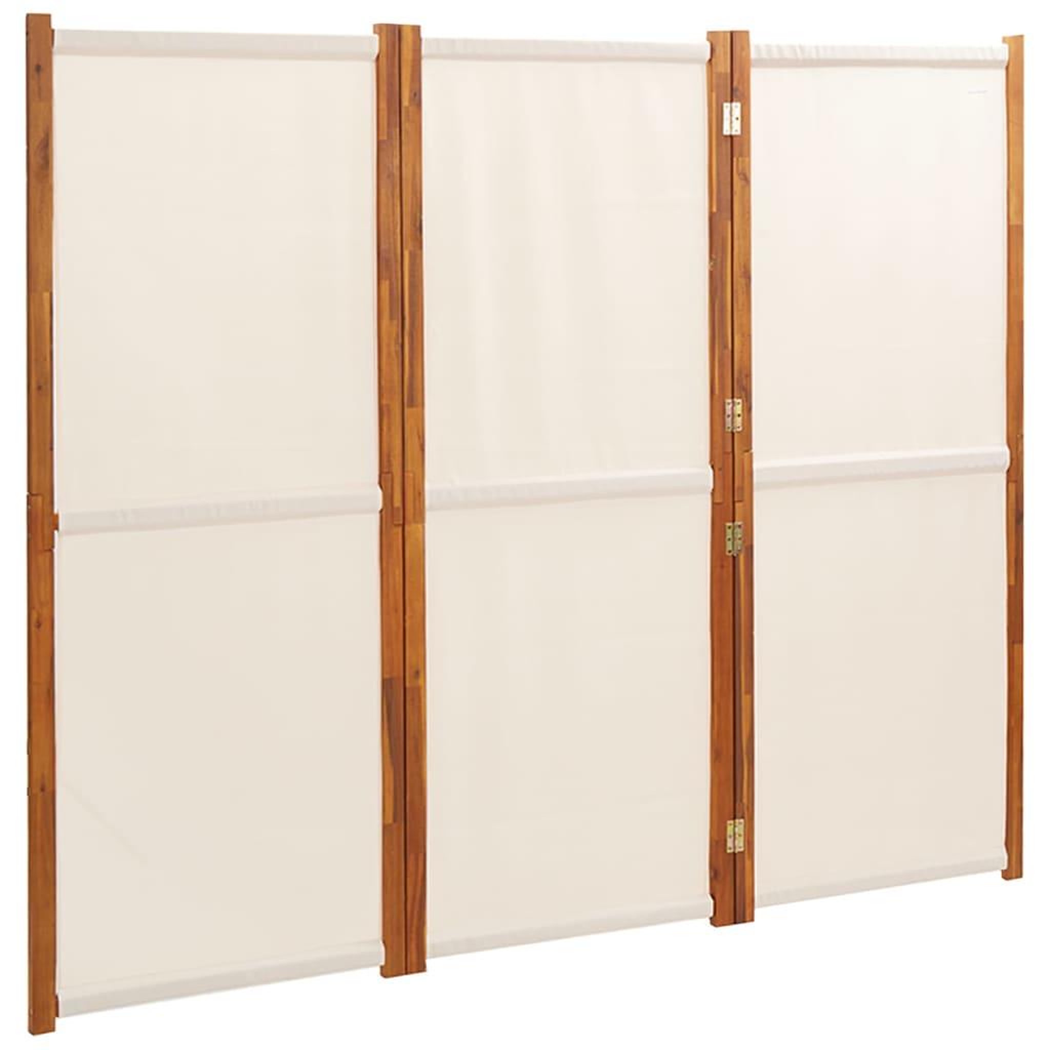 Voir la diapositive 2 : VIDAXL Cloison de separation 3 panneaux Blanc creme 210x180 cm