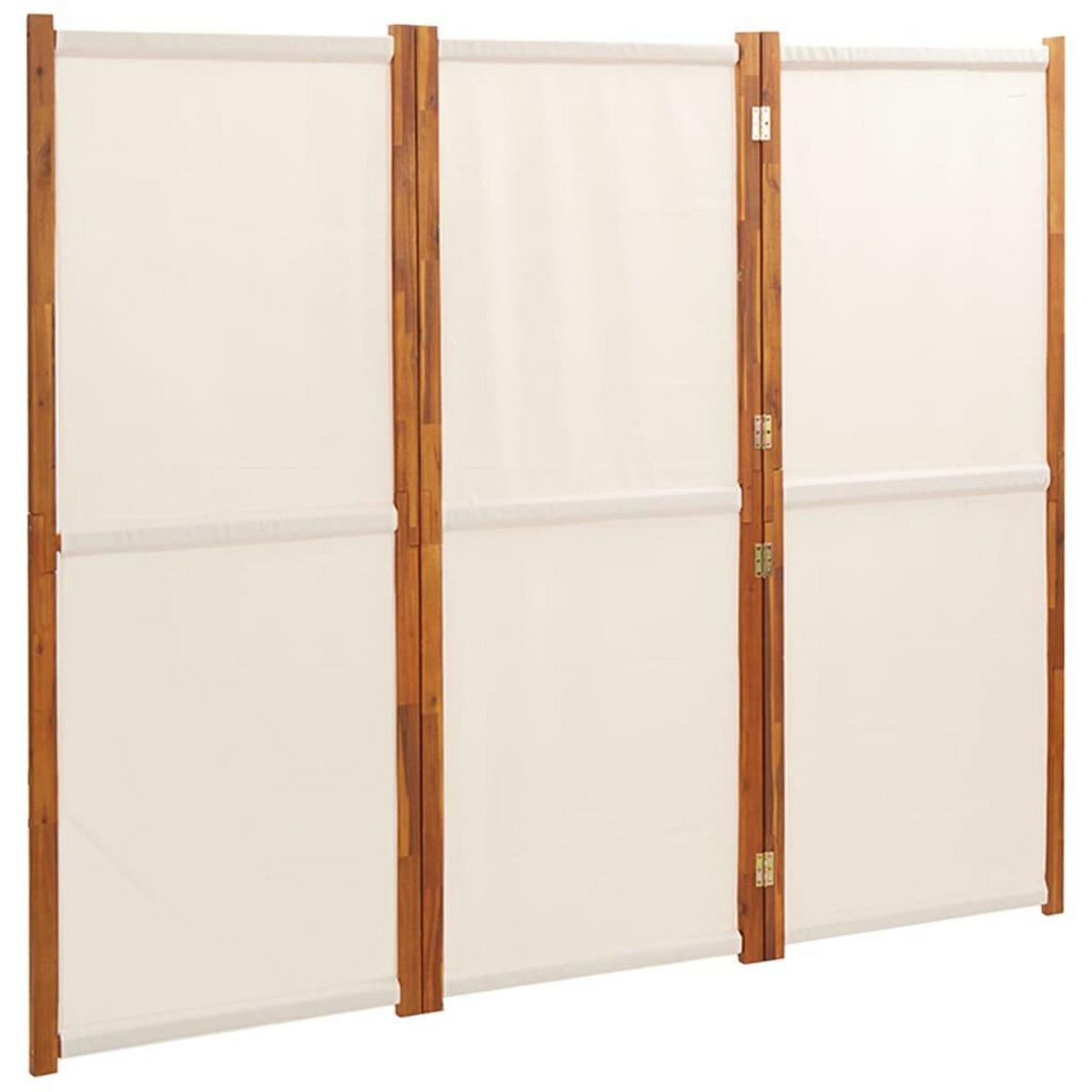 VIDAXL Cloison de separation 3 panneaux Blanc creme 210x180 cm