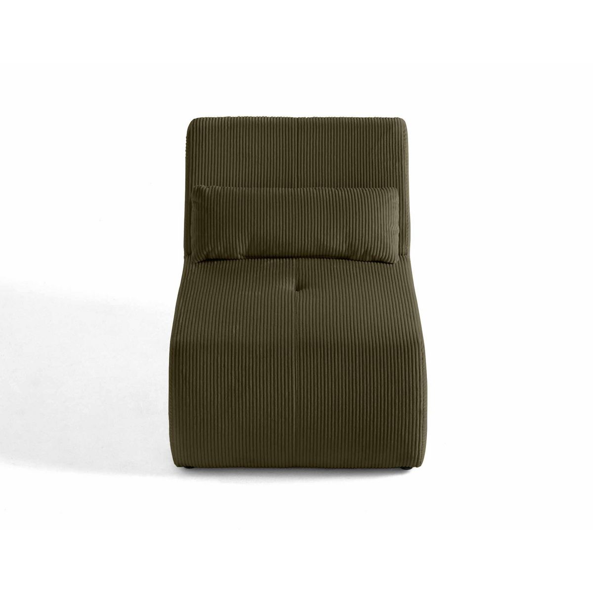 LISA DESIGN Onyx - fauteuil sans accoudoirs - en velours côtelé