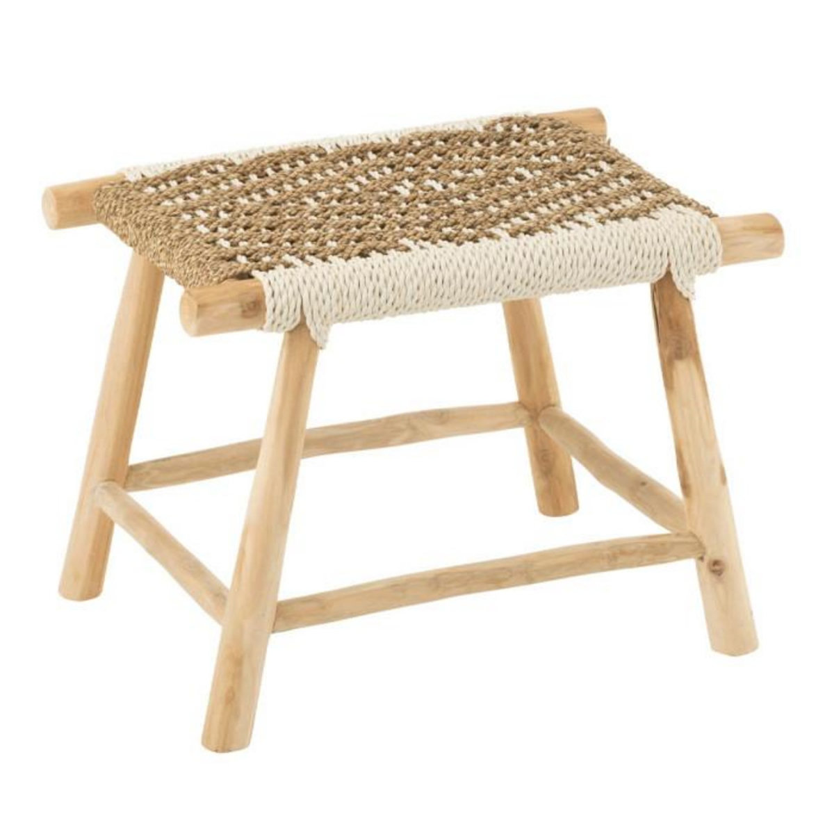 Paris Prix Tabouret en Bois de Teck  Waverly  60cm Naturel