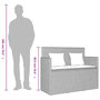 Voir la diapositive 6 : VIDAXL Banc de jardin avec coussins gris resine tressee