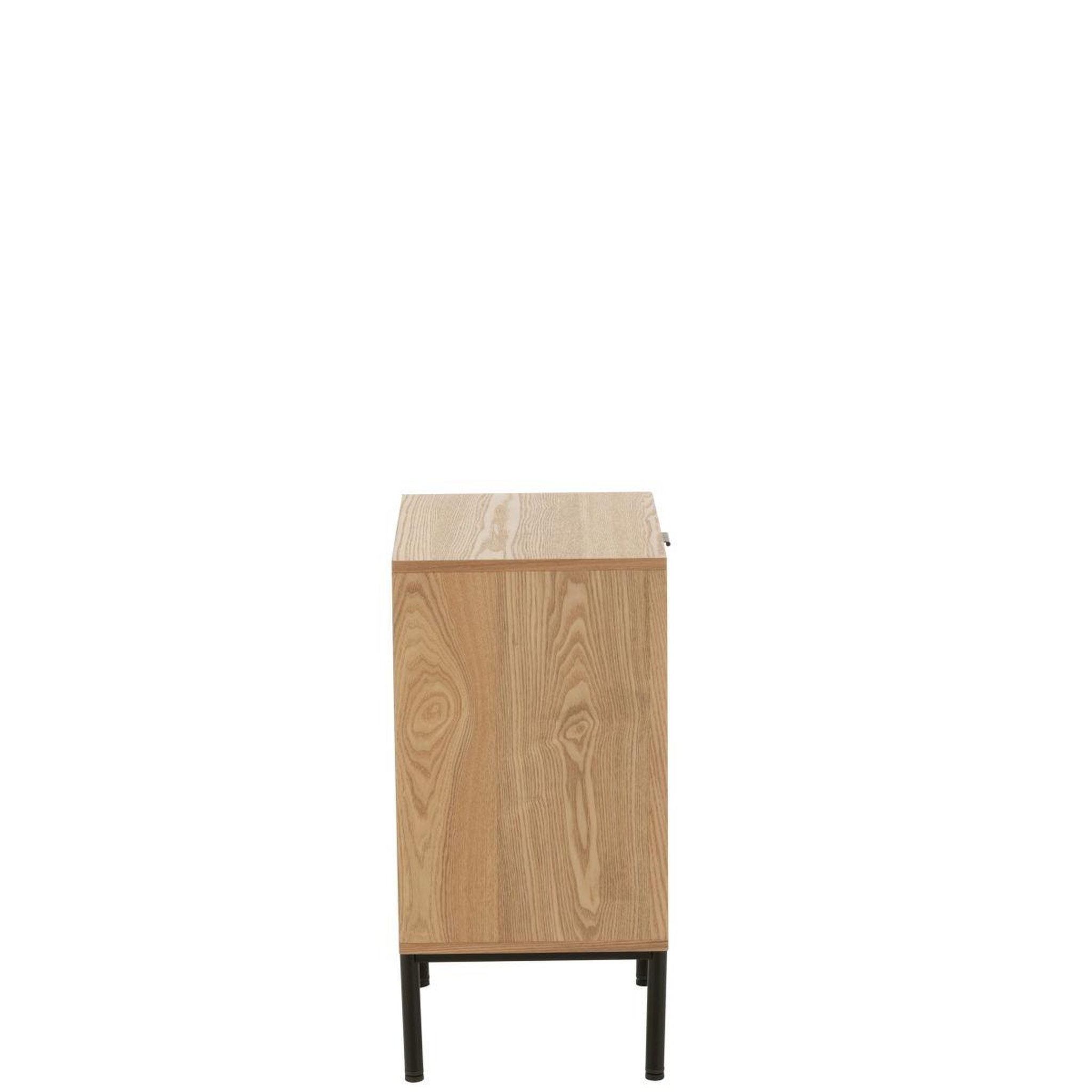 Voir la diapositive 4 : J-LINE Table de chevet cannage  kory  70cm naturel