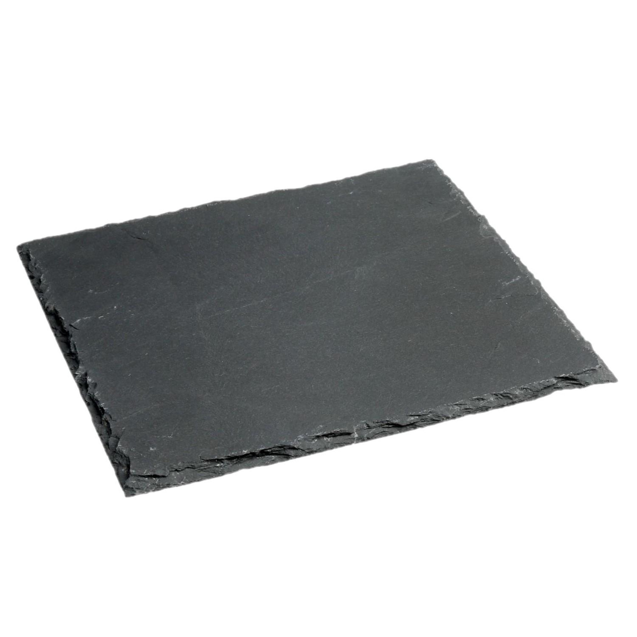 Voir la diapositive 4 : TOILINUX Lot 6x Assiette en ardoise - L. 20 cm