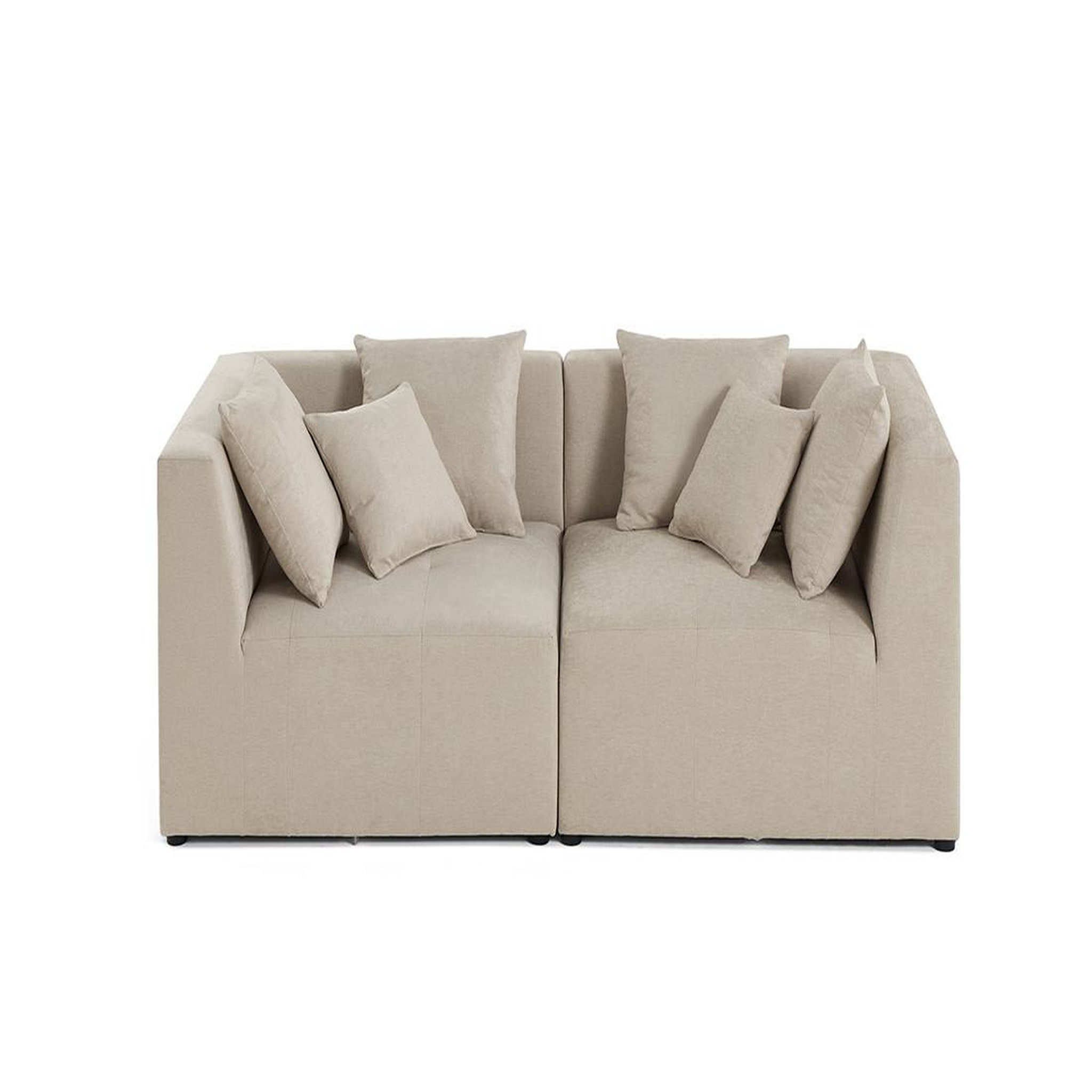 Voir la diapositive 1 : LISA DESIGN Amalfi - canapé modulable 2 places - en tissu