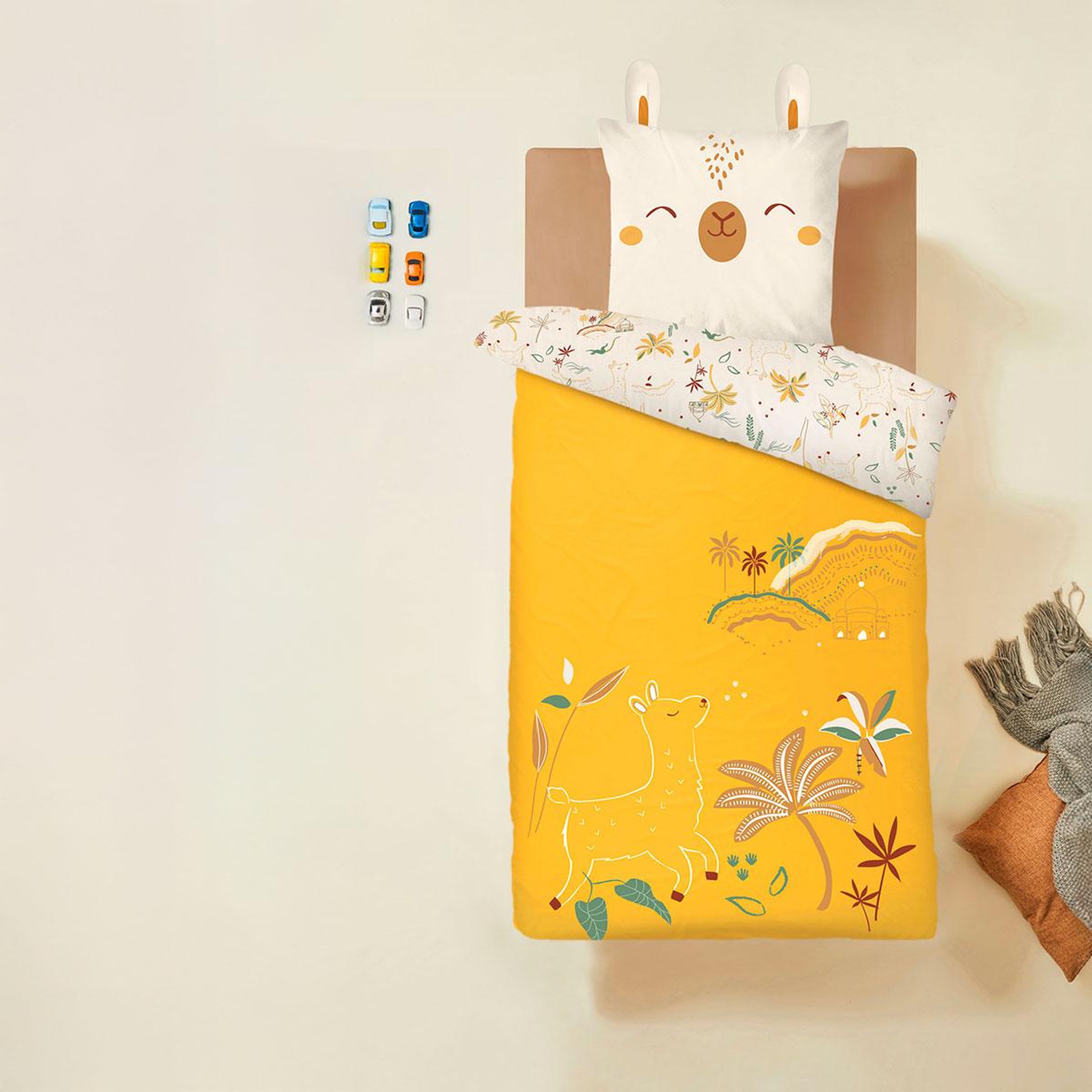 Voir la diapositive 5 : Petit Béguin Housse de couette enfant + taie d'oreiller Gabin
