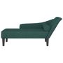 Voir la diapositive 3 : VIDAXL Chaise longue avec coussins vert fonce tissu