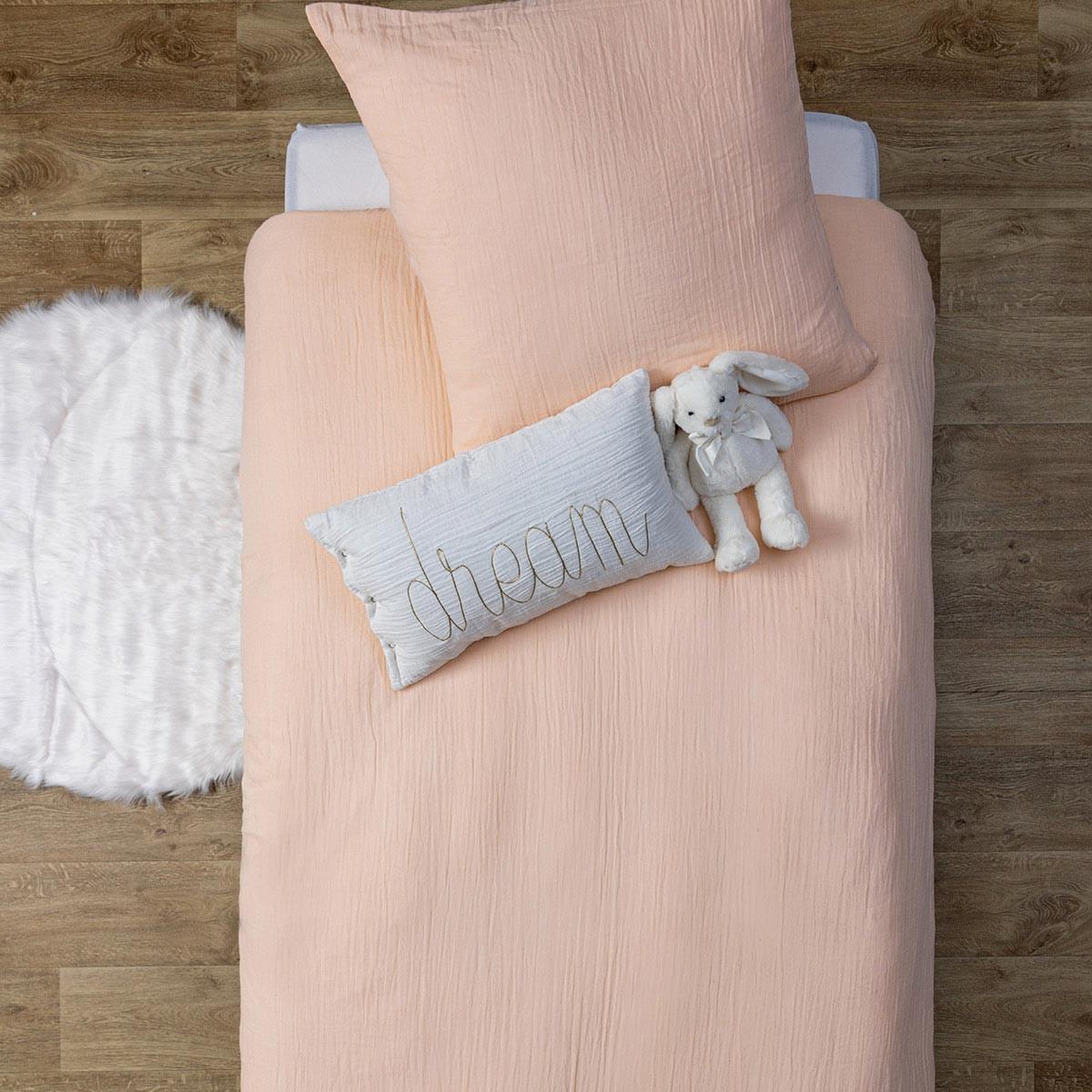 Atmosphera Kids Parure de Lit 2 Pièces  Lili  140x200cm Rose